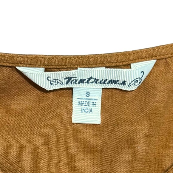 Tantrums Burnt Orange Embroidered Peasant Tunic Top – Babydoll, Size S, Like New - Picture 6 of 12